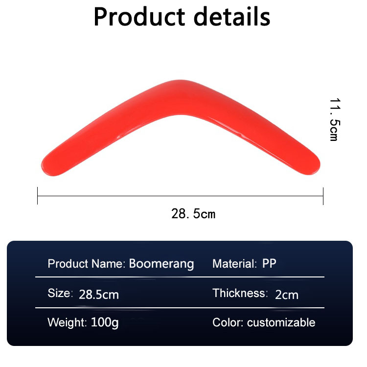 Boomerangs Flying Disc Multicolor V-shaped Flying Spinner Boomerang Wholesale Plastic Gift Unisex Inflatable Toy Custom Color