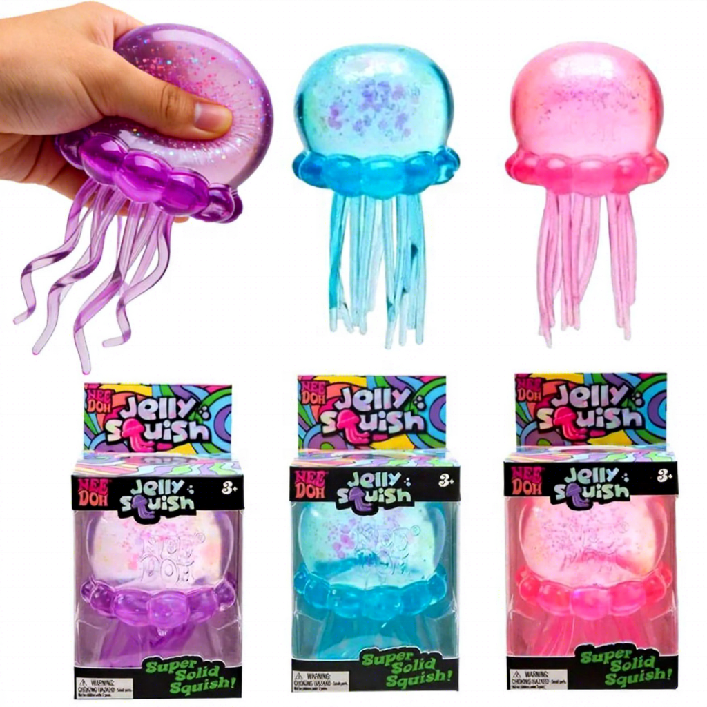 Jellyfish Squish Beach Water Play Octopus Tpr Toy Outdoor Squeeze Toy Simulated Octopus Stress Balls Relief Fidget Toy for Kids