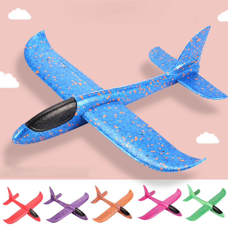 Wholesale 2025 OEM 3D EPP Airplane Toys 48cm Large Outdoor Flying Glider Toy for Kids Hand Throwing Foam Plane 2 Flight Modes