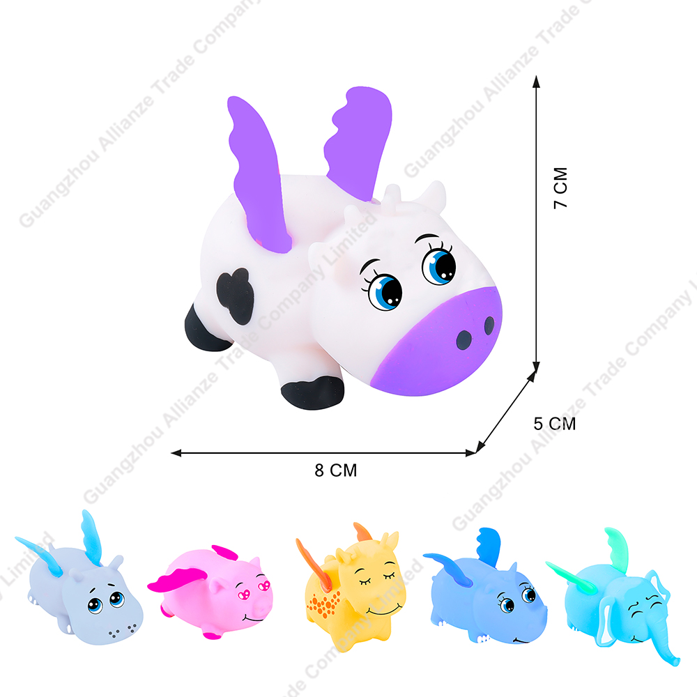 6 Style Gas Filling TPR Toys Cute Flying Wing Animals Squeeze Toys Flying Hippopotamus Stress Relief Fidget Toys for Kids