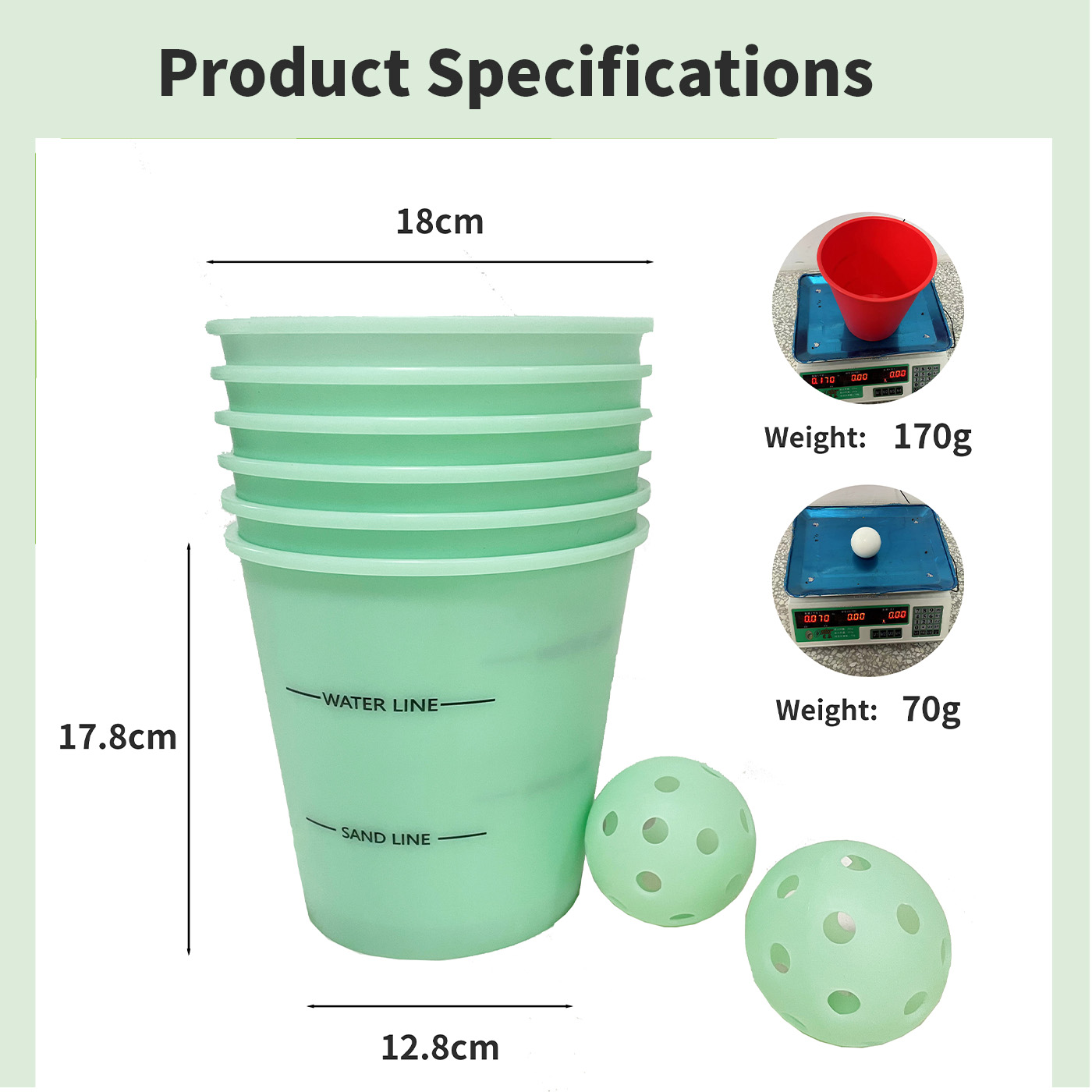 Glow in Dark Bucket Toss Game Set Outdoor Indoor Beach Swimming Pool Backyard Camping Party Sport Toys