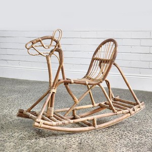 Fun riding toys for babies high quality rattan ride on toy wholesale supply child rocking horses