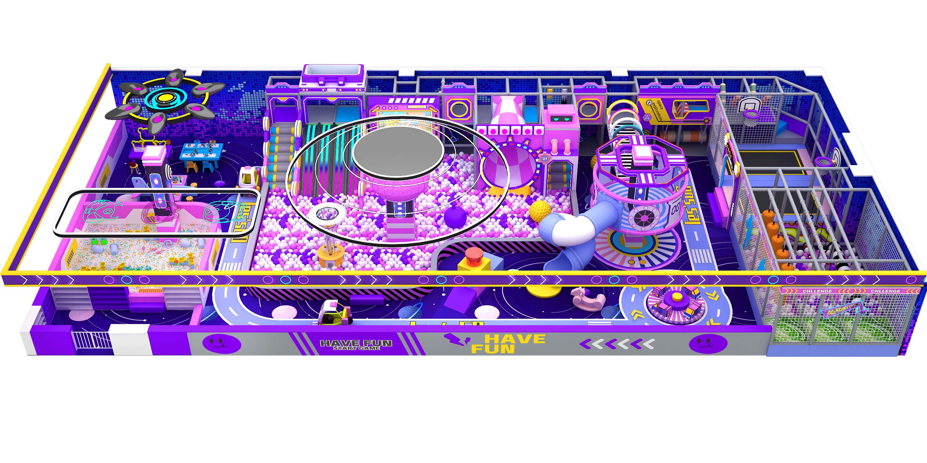 Customized Indoor Soft Play Playground with Colorful Ball Pool and Adventure Slide Activities for Kids