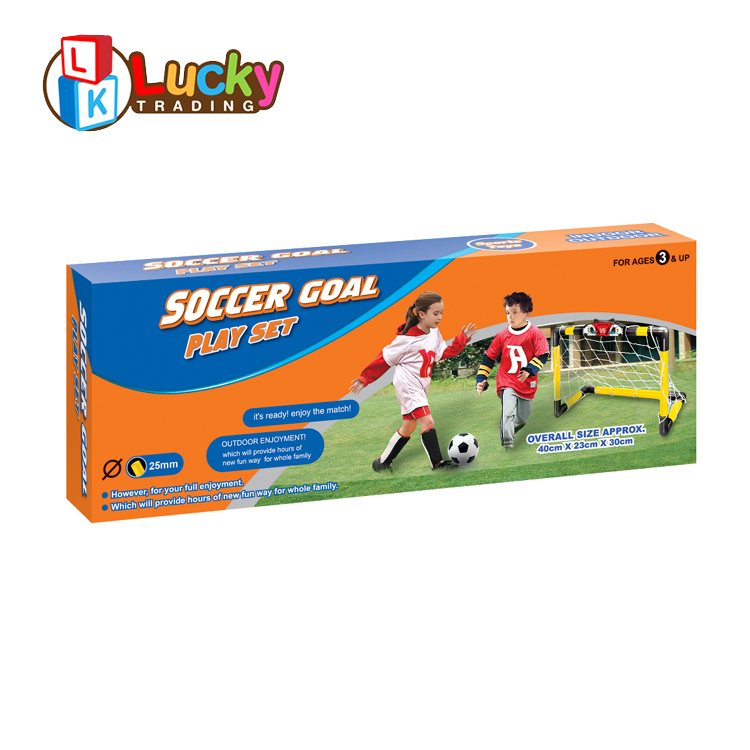 Soccer goal detail shot