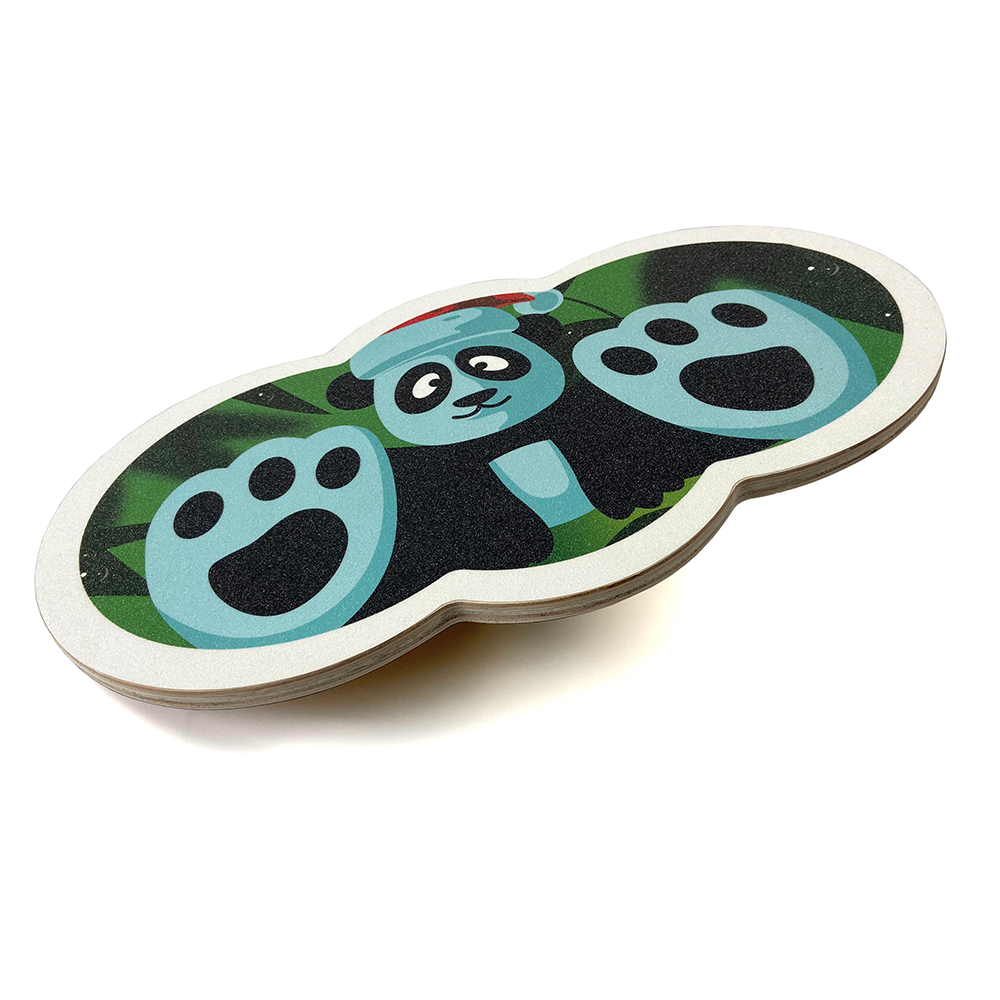 Balance Training Equipment Children Kids Rocking Seesaw Balance Board Wooden Rocker Wobble Panda Kids Balance Board