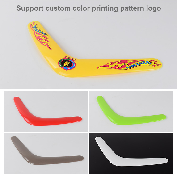 Boomerangs Flying Disc Multicolor V-shaped Flying Spinner Boomerang Wholesale Plastic Gift Unisex Inflatable Toy Custom Color