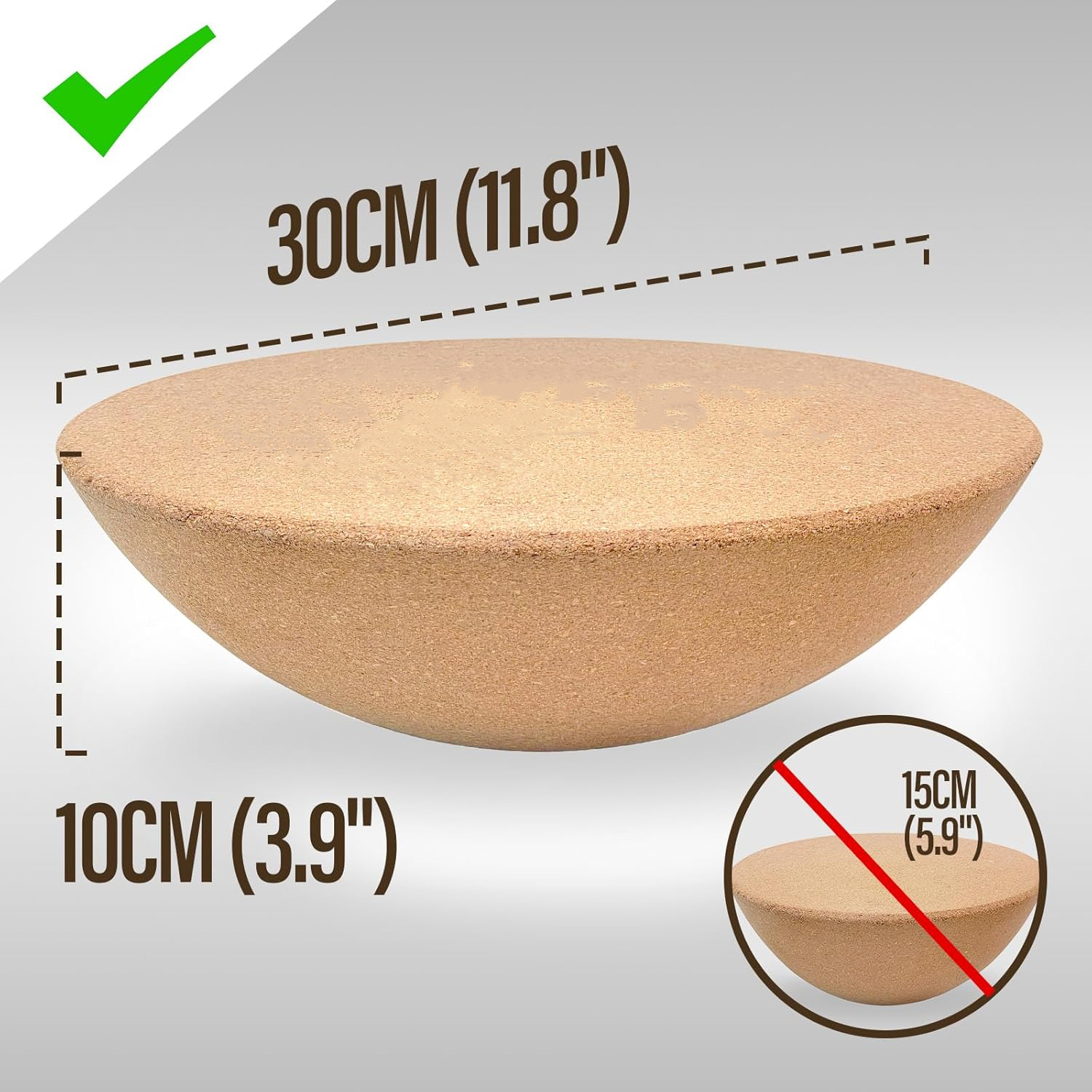 Balance Board Cork Hemisphere,Balance Trainer, Fitness Balance Ball for Adults and Children