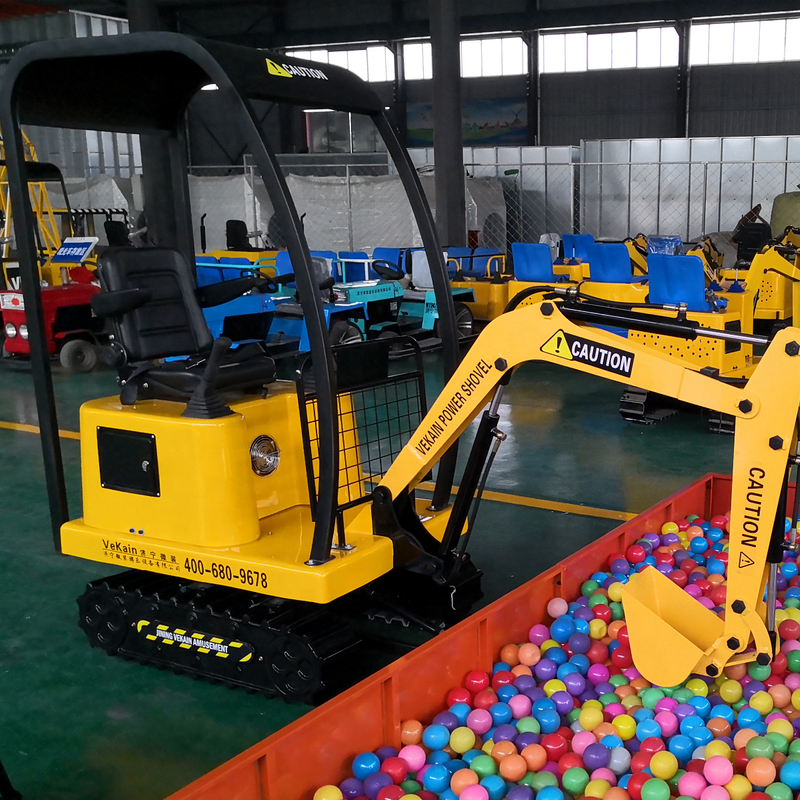 Children's Excavator Playhouse Steel and Fiberglass for Home Adventure Park Shopping Mall or Public Space