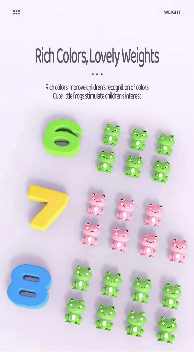Customized Child Interactive Digital Frog Balance Toy Early Education Educational Toy Cognitive Logical Thinking Training Toy