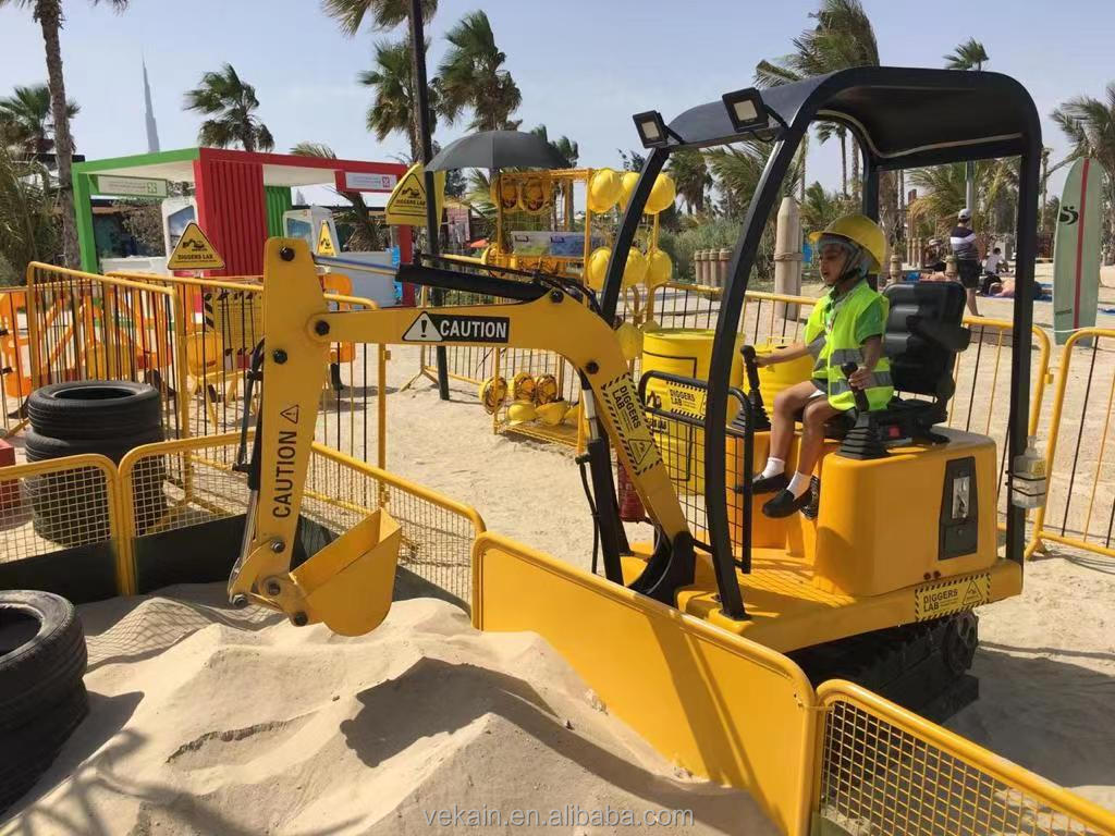 Children's Excavator Playhouse Steel and Fiberglass for Home Adventure Park Shopping Mall or Public Space