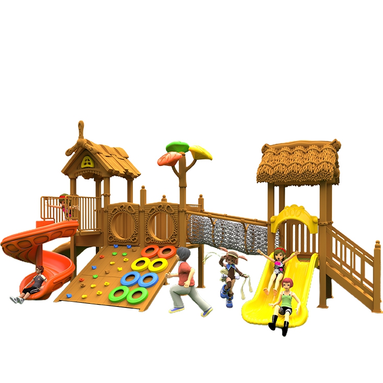 Customized Fun Colorful Backyard Play Slide Playhouse Equipment Outdoor Kids Playground for Kids School