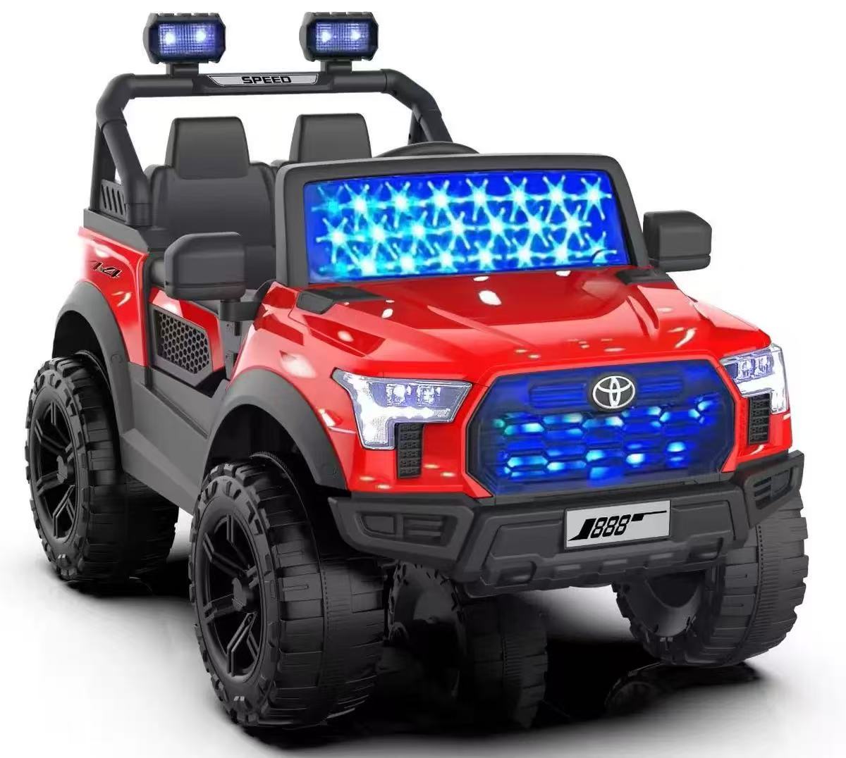 115cm Toyata Remote Control Power Electric Vehicles Music Two Leather Seat LED Electric Toys Kids Ride on Car Bumper Toddler