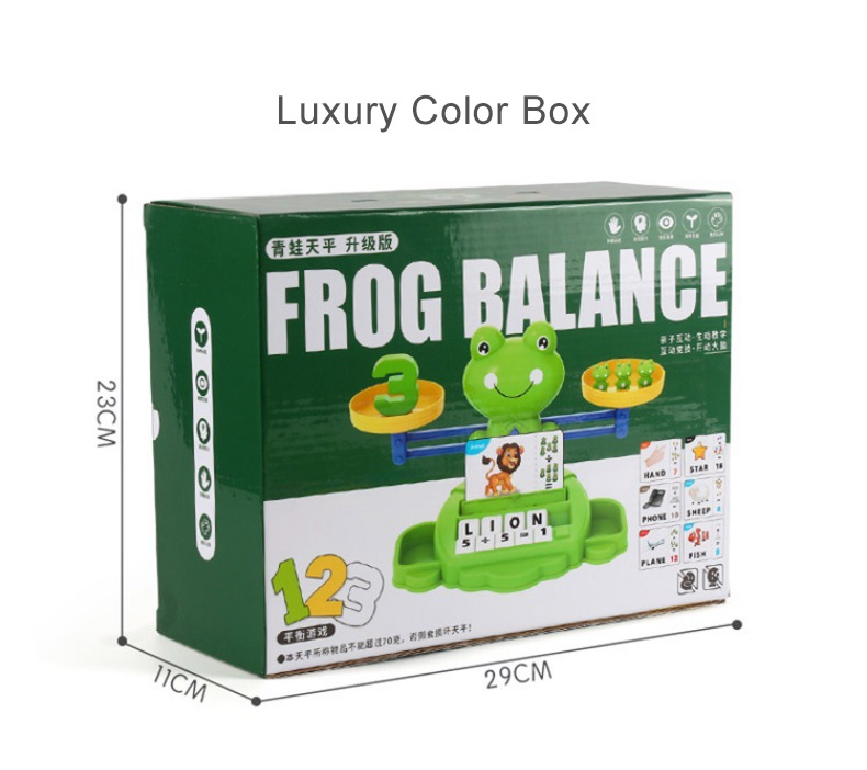 Customized Child Interactive Digital Frog Balance Toy Early Education Educational Toy Cognitive Logical Thinking Training Toy