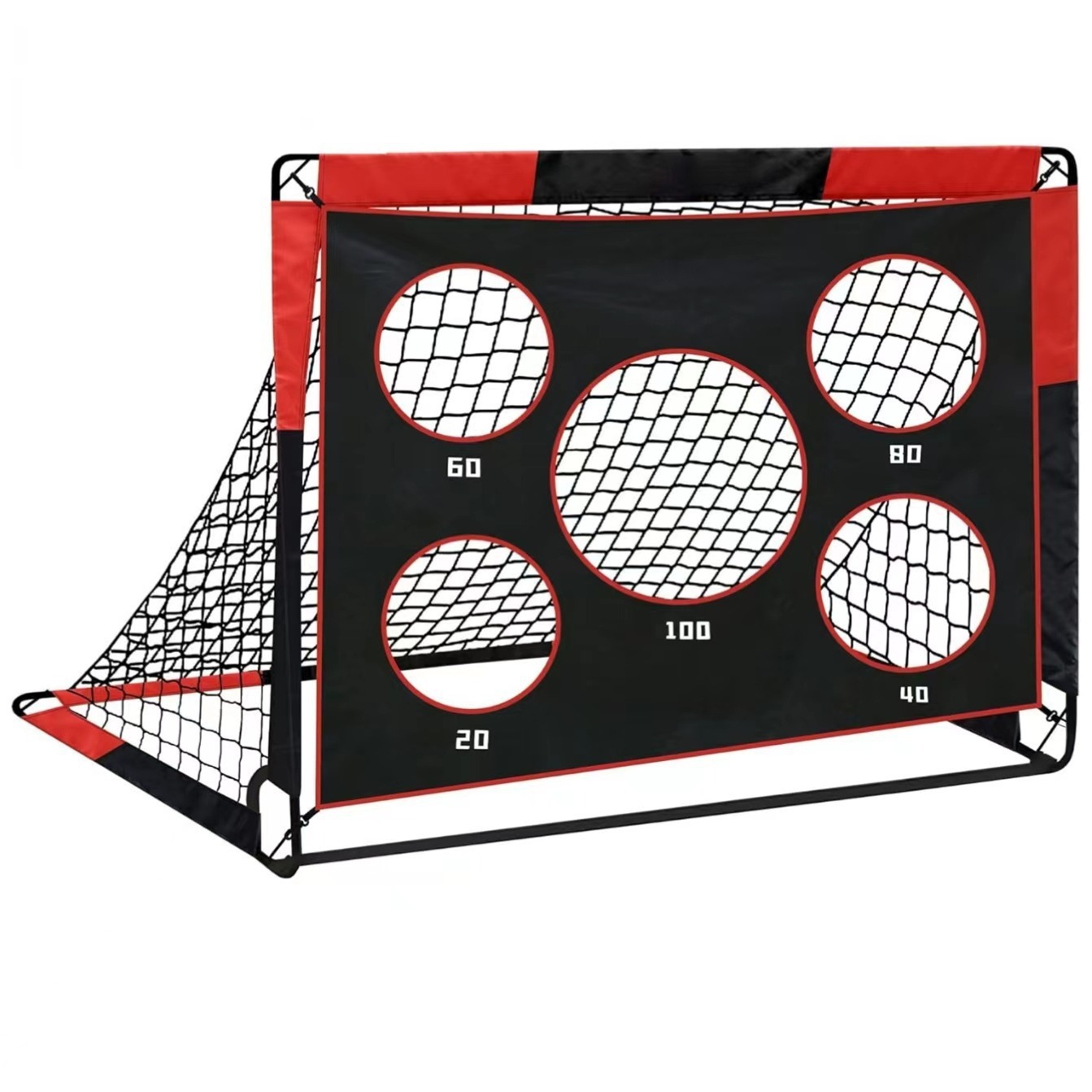 Custom Designed 4*3 Feet Pop-up Soccer Goal Net Portable Training Equipment for Kids' Backyard Play 3-in-1 Functionality