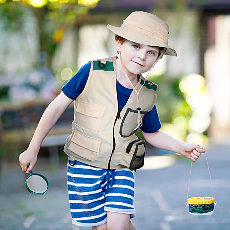 Explorer Kit Premium Camping Toys and Outdoor Adventure Kits with Backyard Safari Vest &amp; Hat for Boys and Girls