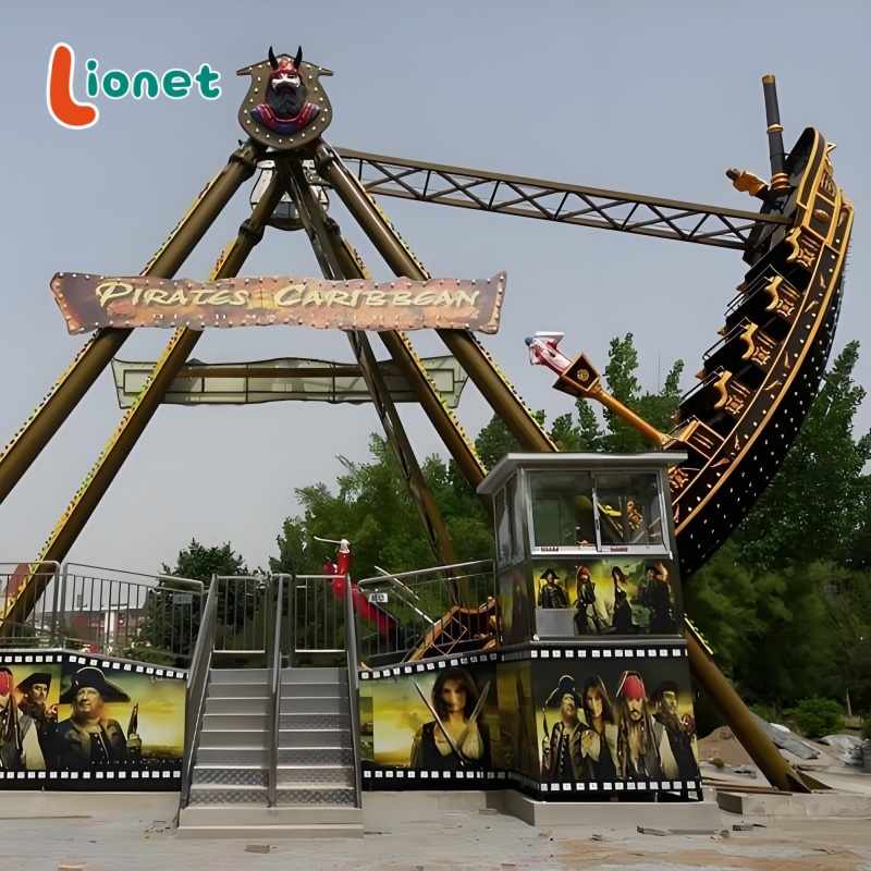 Thrilling Family Adventure Play Game Outdoor Pirate Ship Metal Fiberglass Amusement Park Ride for Children Their Exciting Day