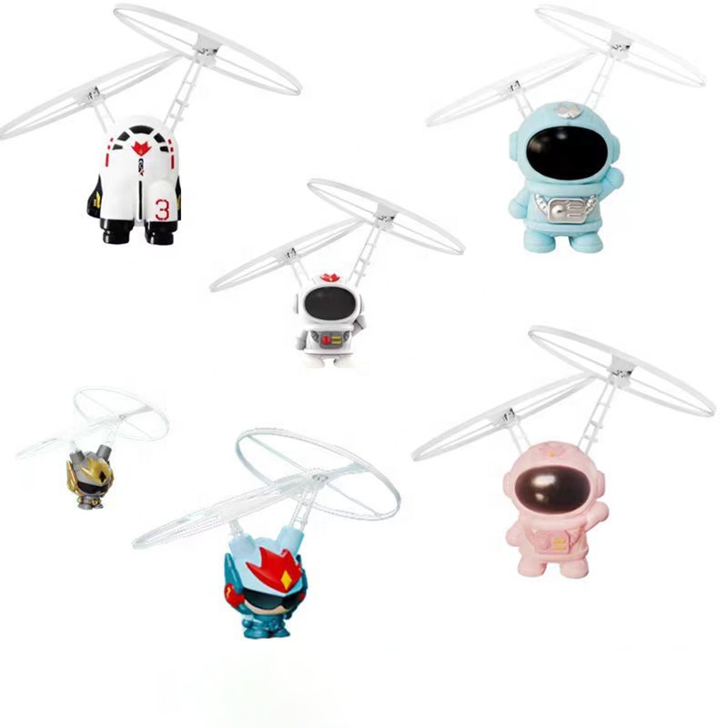 Intelligence Electric Induction Helicopter Aircraft Toy Hand Control Plastic Colorful Crystal Ball Flying Toy