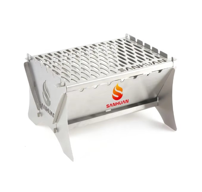 Portable Stainless Steel Camping BBQ Grill Foldable Outdoor Cooking Mini Camping Stove
