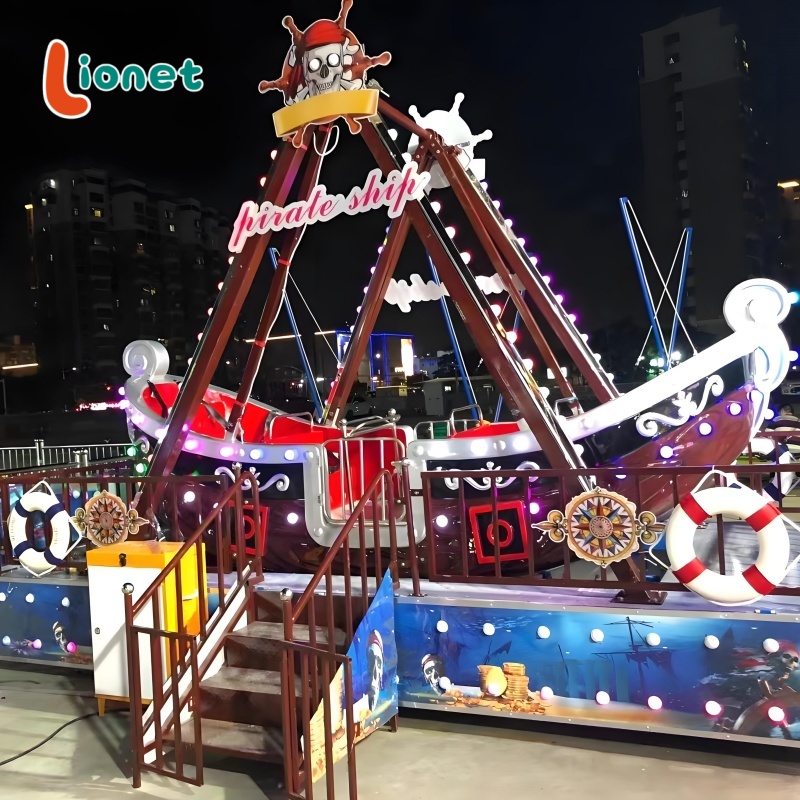 Thrilling Family Adventure Play Game Outdoor Pirate Ship Metal Fiberglass Amusement Park Ride for Children Their Exciting Day