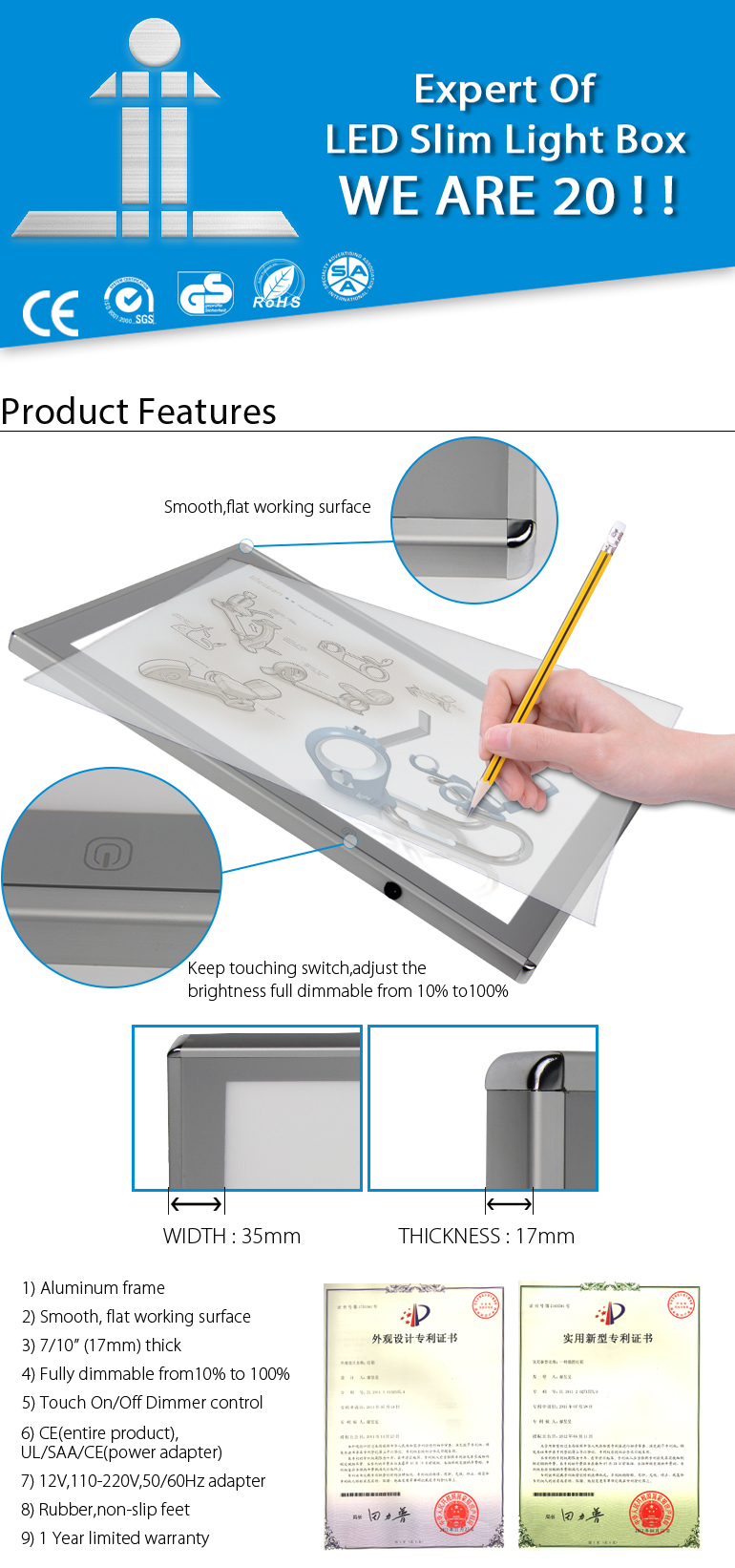 Tracing Light Pad