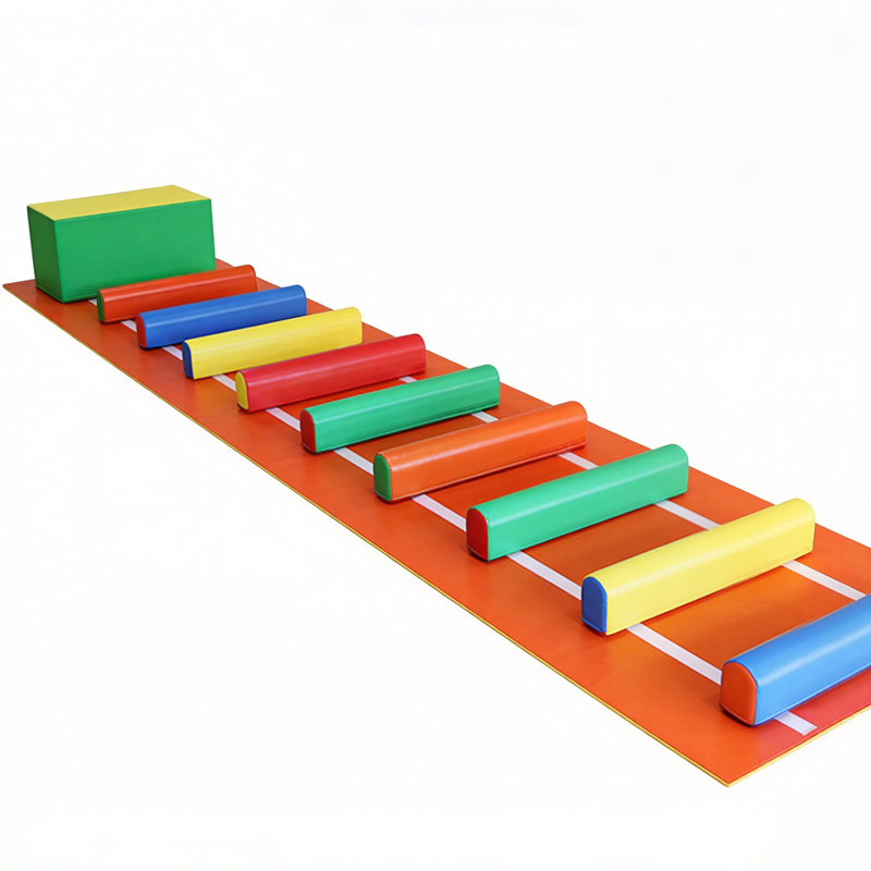 Colorful Soft Foam Jump Run Balance Obstacle Set Anti-Slip PU Leather Portable Lightweight Kids Gross Motor Training Toy for
