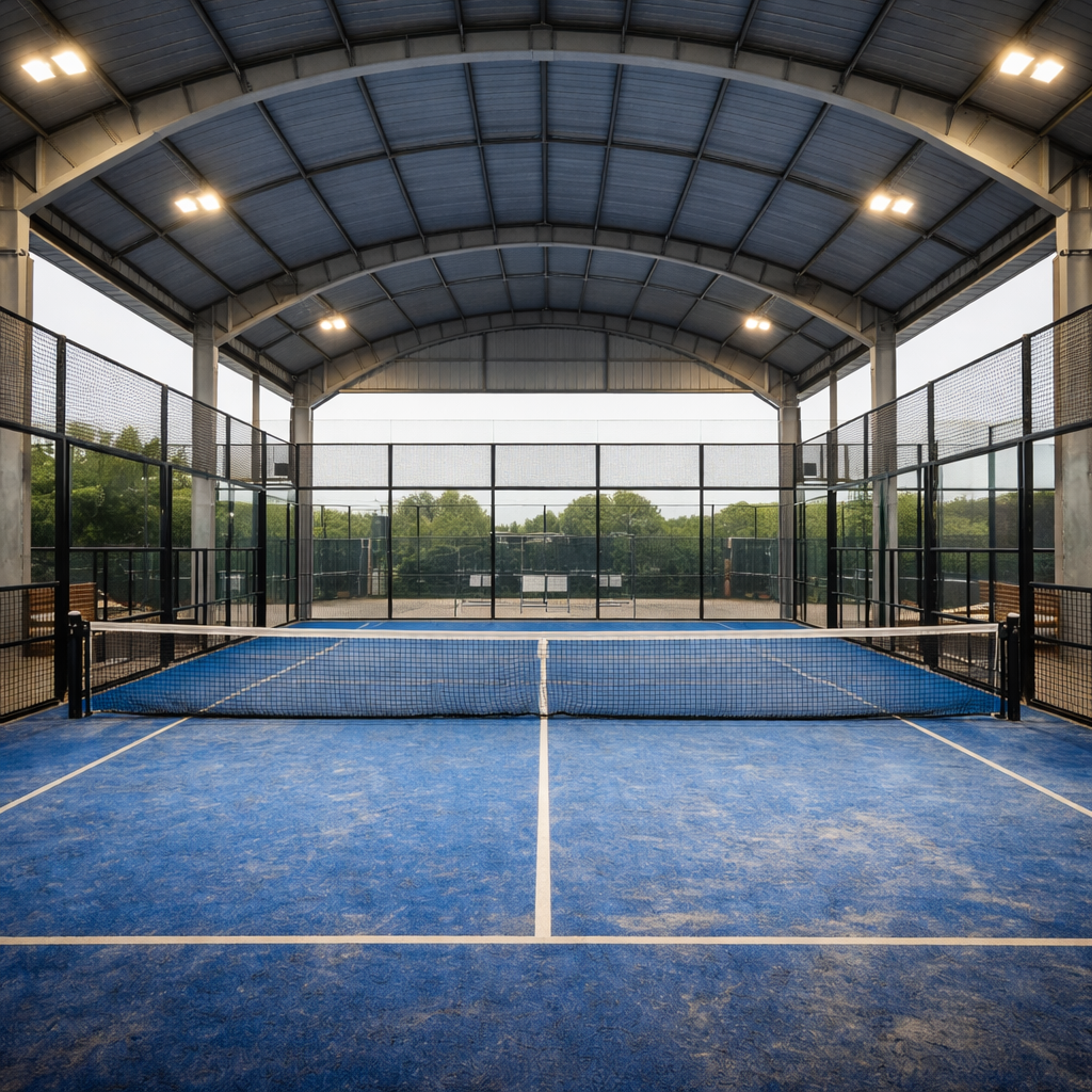 Panoramic Steel Panel Padel Tennis Court Outdoor Powder Coated Fencing Manufacturer Export To Foreign Countries