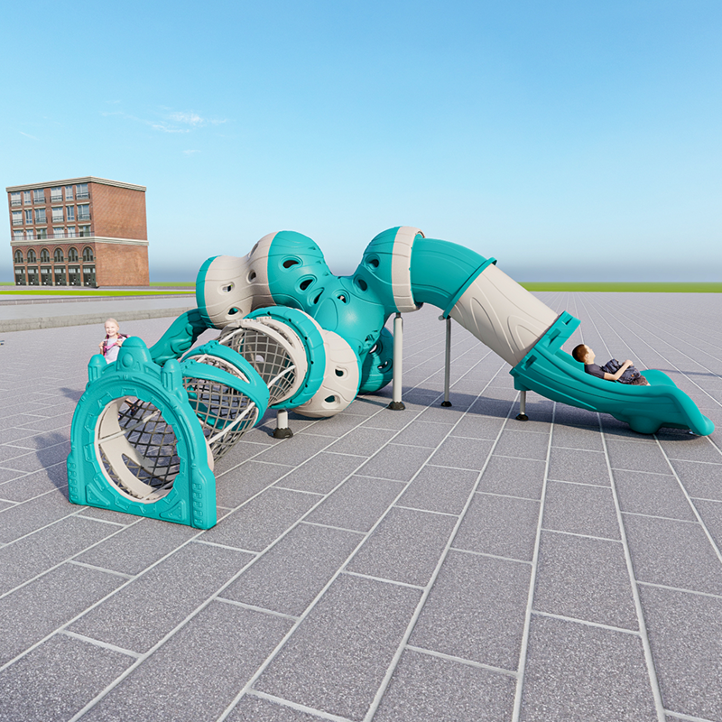 ALITA Kids Outdoor Playground Set Climbing Equipment Galvanized Pipe Plastic Slide Supports >500kg Capacity >10 Users High