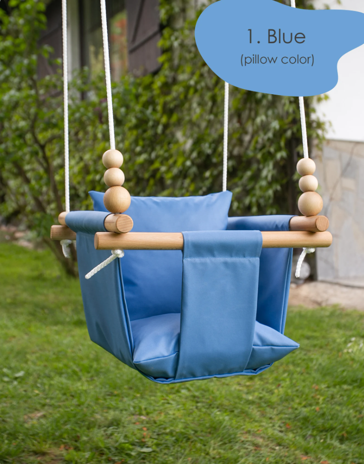 Ready to Ship Dark Grey Outdoor Garden Baby Swing with Playing Beads Waterproof Toddler Swing Gift for Baby Christmas Gift
