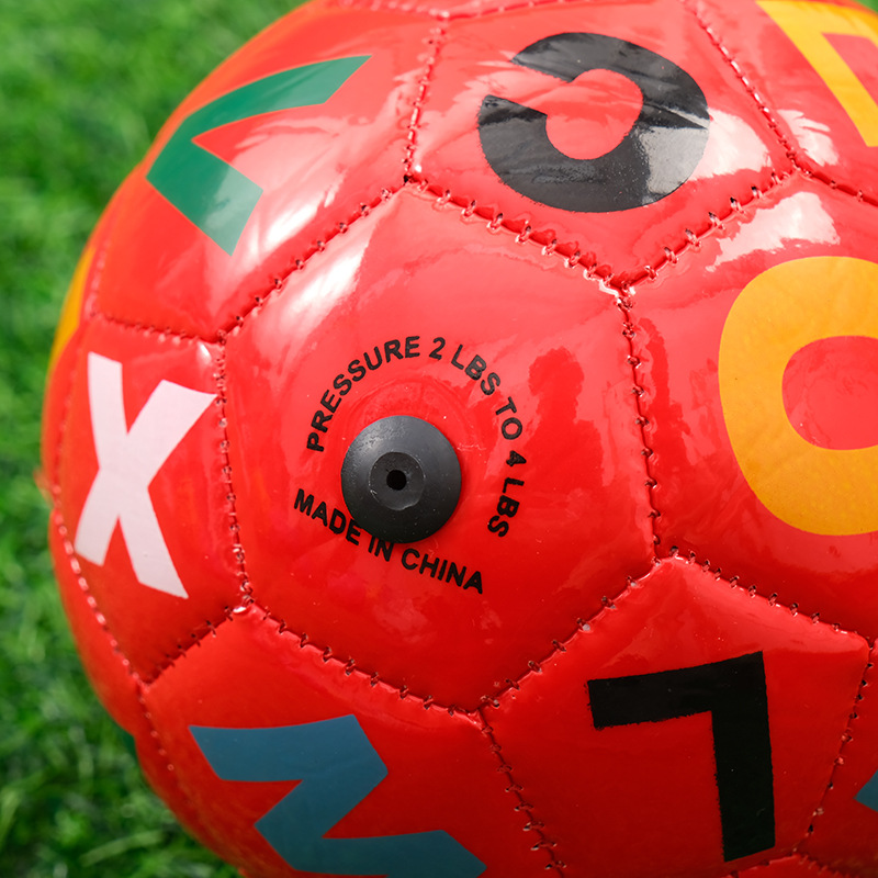 Size 2 Kid PVC Football and Soccer Ball Children 15 cm Alphabet Education Football Welcome Custom Machine Sewn Toys Ball