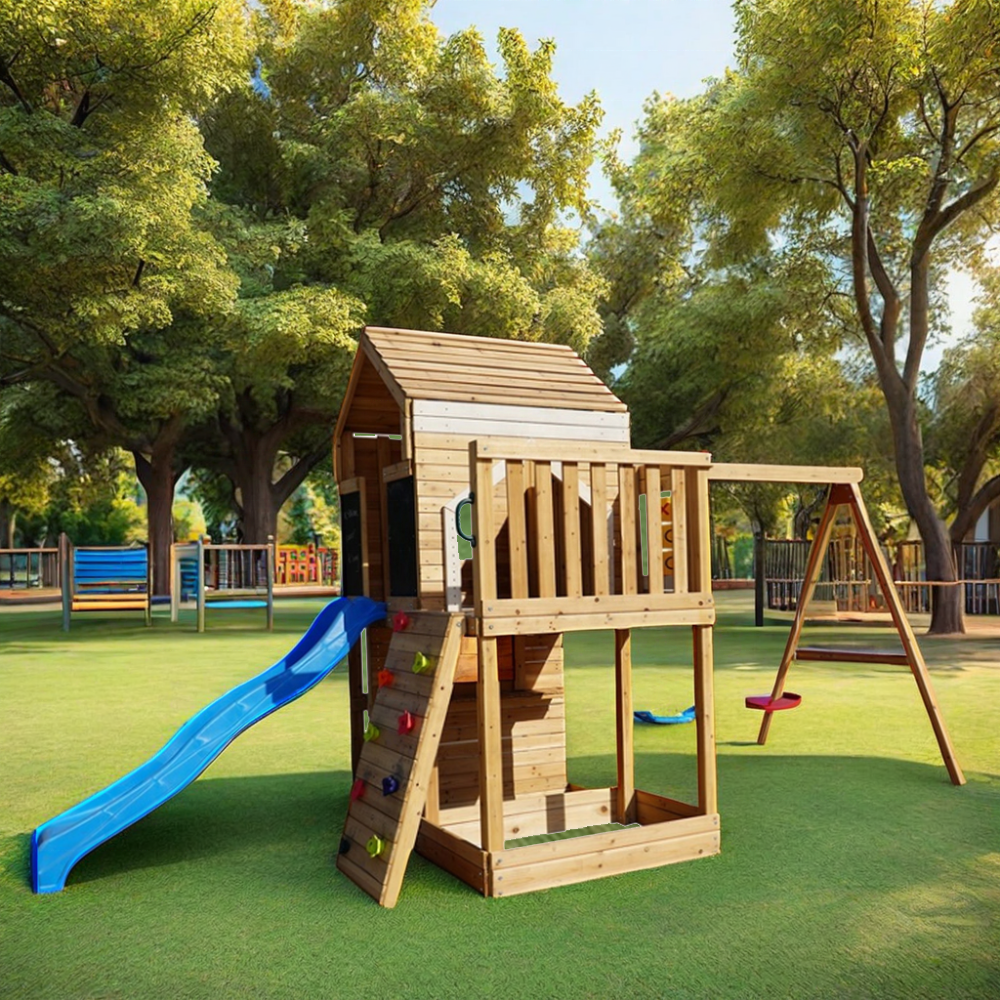 Children Toddler Backyard Home School Park Playground Commercial Wooden Play Slide Swing Set Kid Outdoor Playground