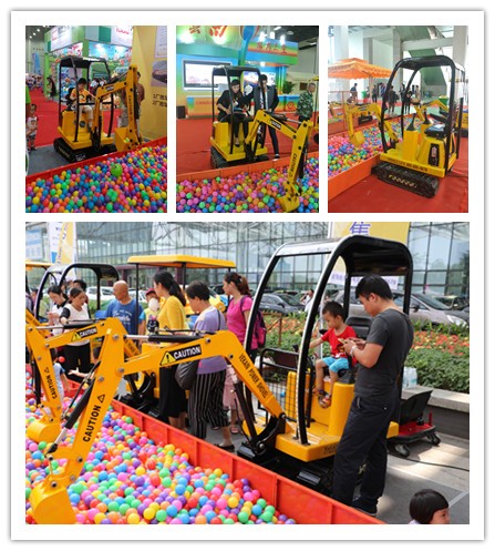 Children's Excavator Playhouse Steel and Fiberglass for Home Adventure Park Shopping Mall or Public Space