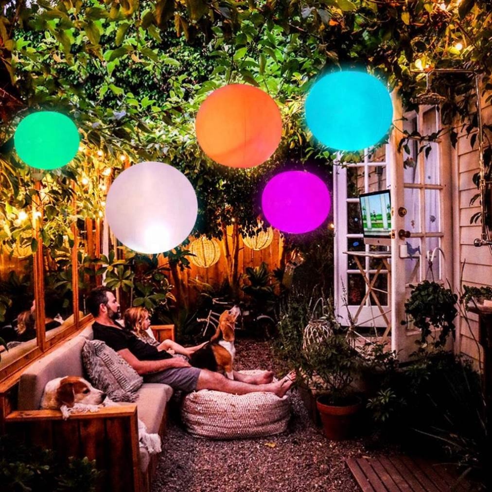16 Colors LED Glowing Inflatable Beach Ball Water Play Equipment for Night Swimming Pool Party