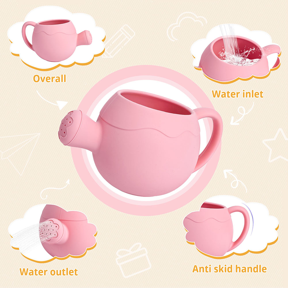 Customized Silicone Children Garden Water Can Mini Outdoor Sand Beach Toy Watering Can for Toddles
