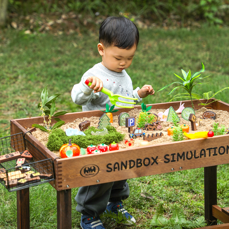Children's 2 to 4 Years Wooden Outdoor Playing Sand Water Table Box Pretend Funny Sensory Toys
