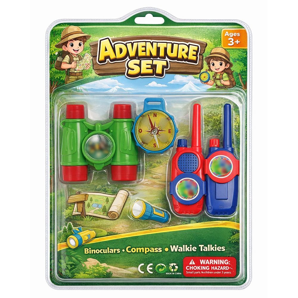 Children Plastic Toy Binoculars for Outdoor Play Educational Adventure Toy for Kids Brand Marketing Gift with Custom Logo