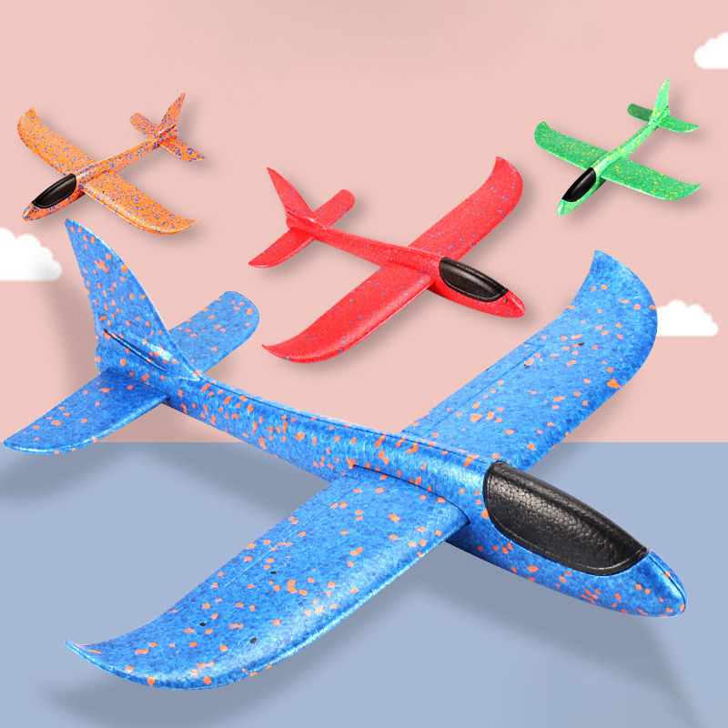 Wholesale 2025 OEM 3D EPP Airplane Toys 48cm Large Outdoor Flying Glider Toy for Kids Hand Throwing Foam Plane 2 Flight Modes