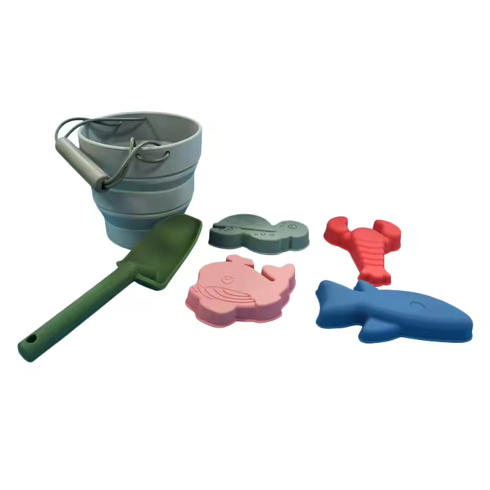 OEM & ODM Premium Child's First Beach Set Includes Silicone Bucket Custom Manufacturer's First Beach & Sand Toys