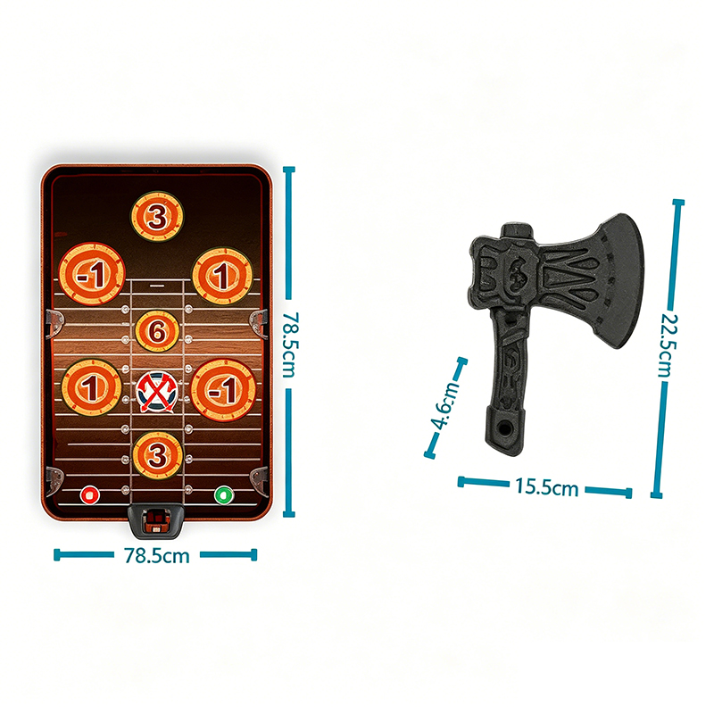 Plastic Kids Axe Throwing Target Set with Sound Effects Indoor or Outdoor Family Sports Game Toy