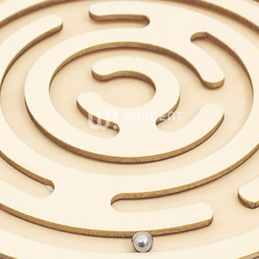 Wooden Labyrinth Maze Game Circular Balance Training Toy Montessori Educational Brain Teaser Steel Ball Board Puzzle