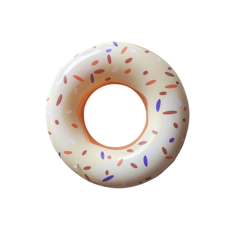 Cartoon PVC Inflatable 60-80cm Thick Swimming Rings Eco-Friendly Water Play Toys for Kids' Pool Donuts and Lifebuoys