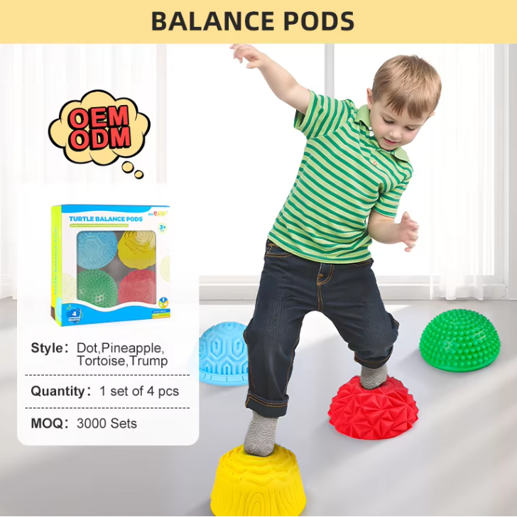 Balance Pods Sensory Equipment Exploration Play Toys Motor Skills Soft Balance Stepping Stones for Kids