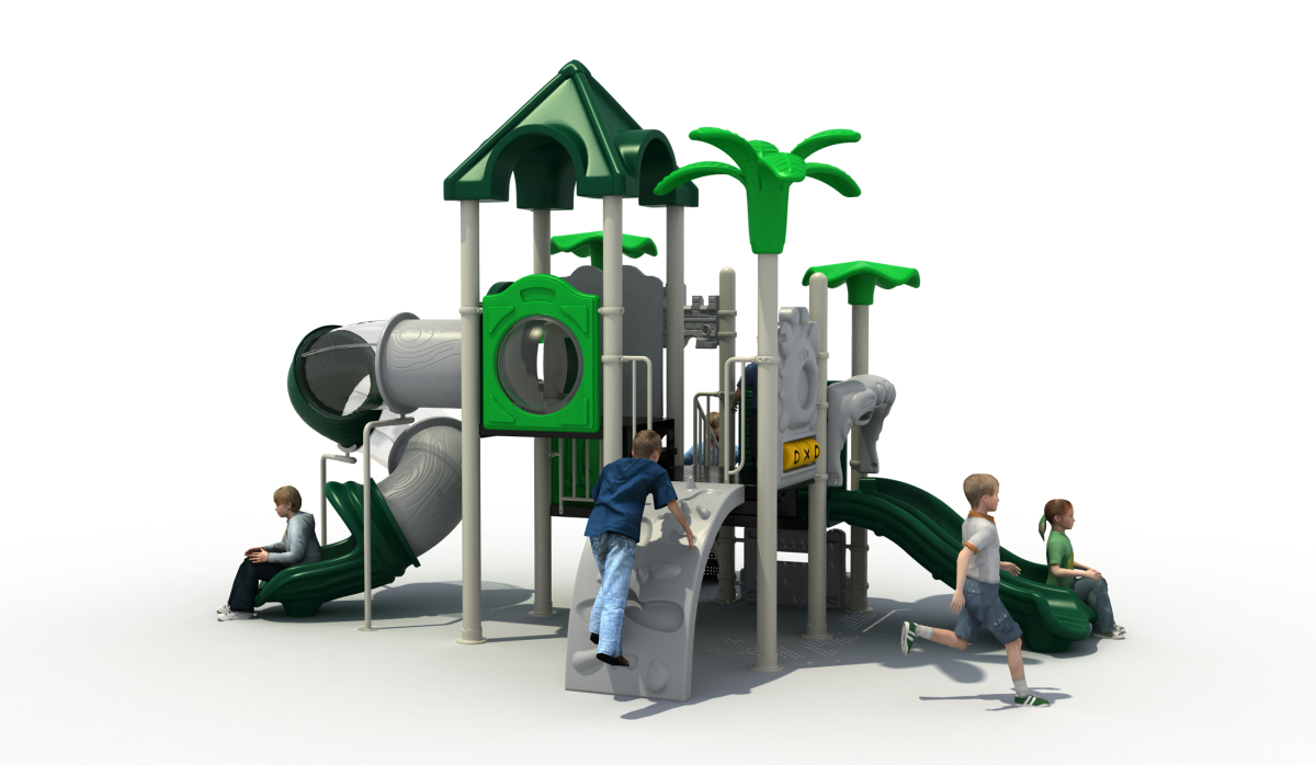 Large Outdoor Metal Plastic School Kids Swing Set Playhouse Climbing Stair Slides Backyard Amusement Equipment