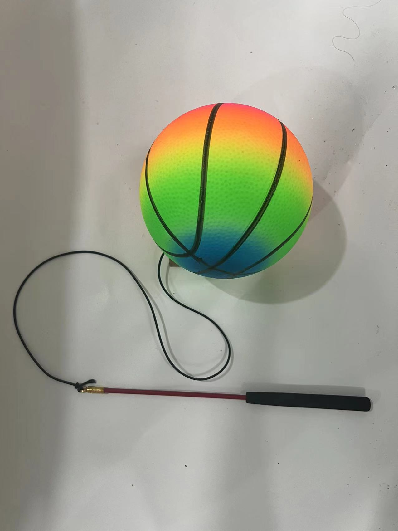 Rainbow Fitness Swing Ball Set with Handles - Outdoor Exercise Toy for Adults Kids