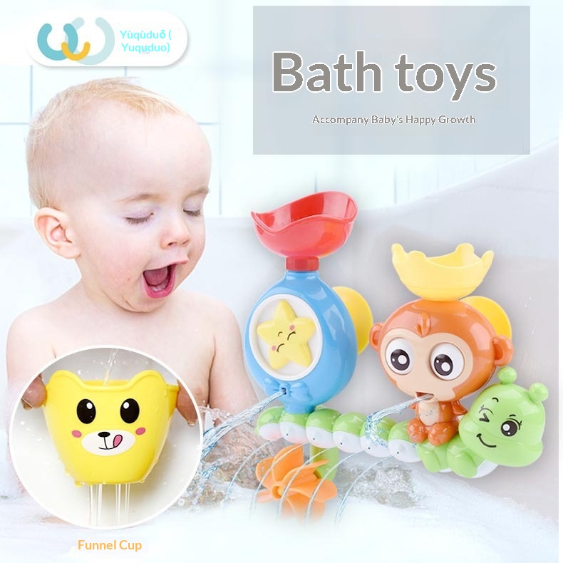 Hot Selling Baby Bathtub Toy Lovely Monkey Sprinkler Bath Toy Funny Swimming Pool Toy