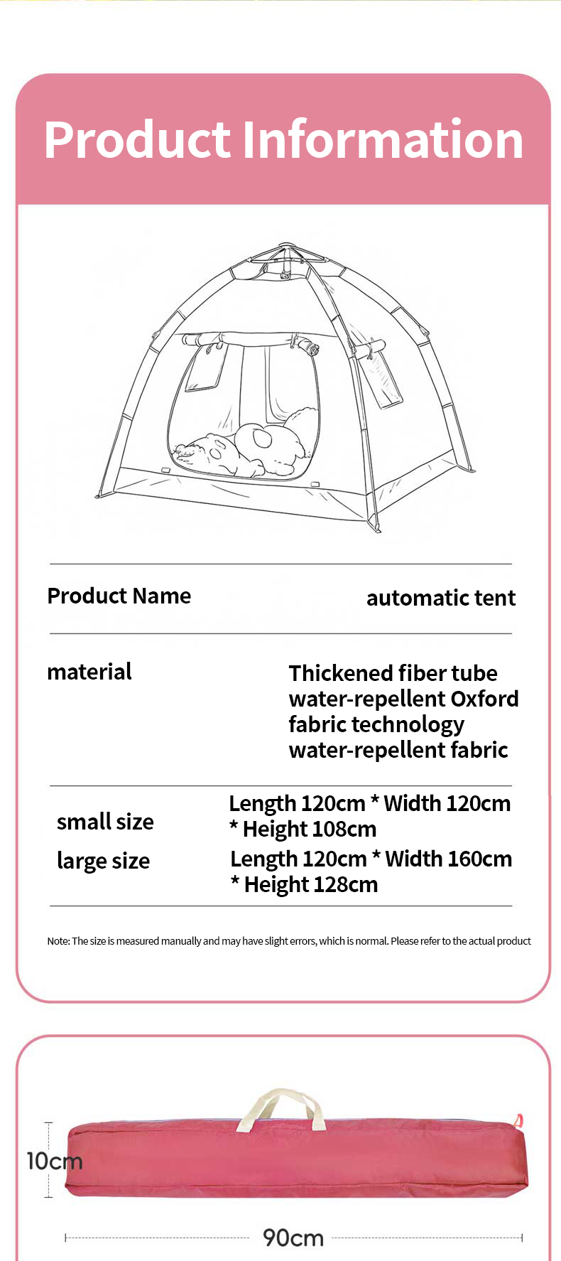 Kids Toy Tent Folded