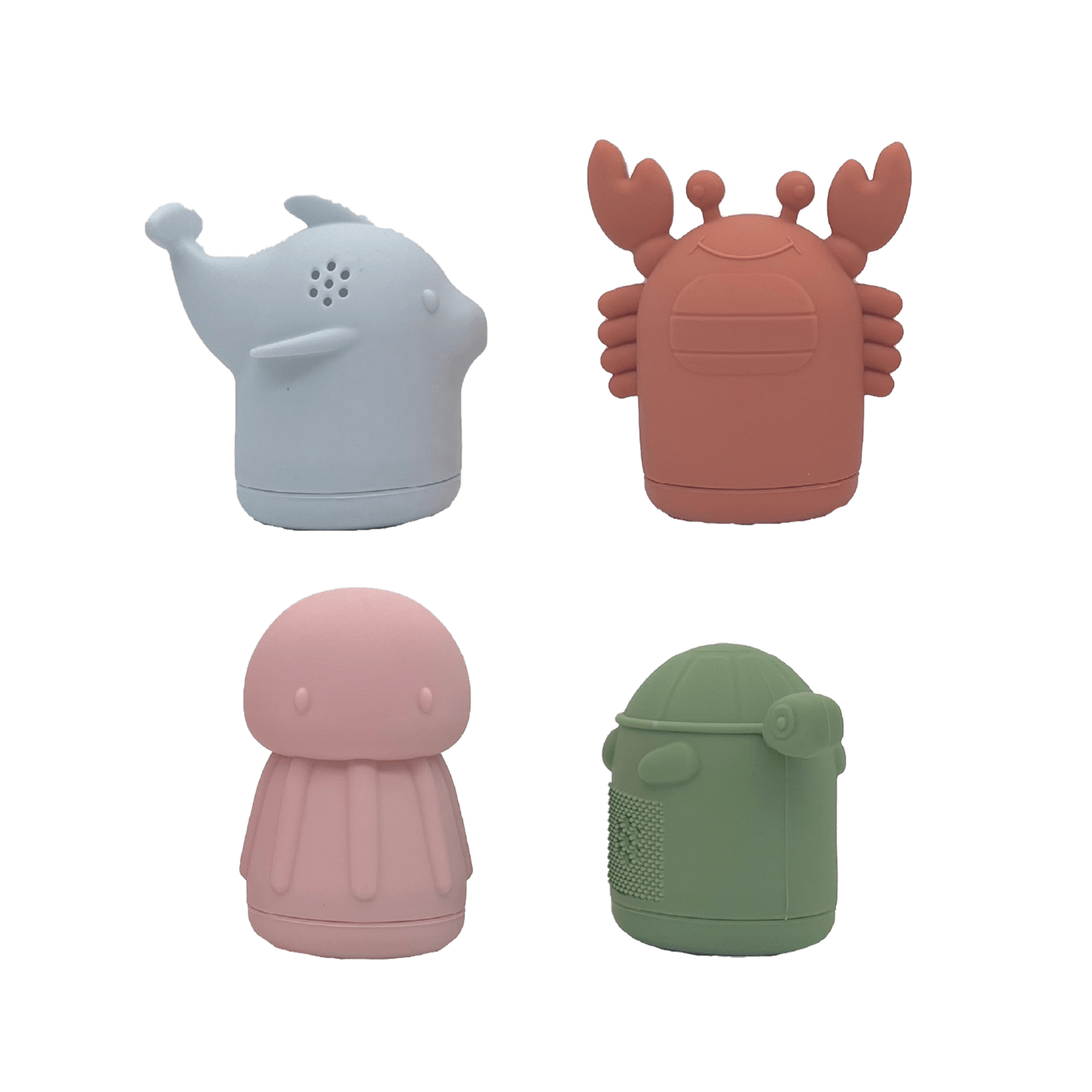Silicone Baby Sea Animal Bath Toys Set Infant Children's Water Bathing Toy Shower Toddler Kids Gift Set