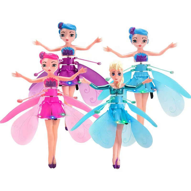 Intelligence Electric Induction Helicopter Aircraft Toy Hand Control Plastic Colorful Crystal Ball Flying Toy