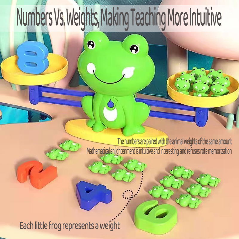 Customized Child Interactive Digital Frog Balance Toy Early Education Educational Toy Cognitive Logical Thinking Training Toy