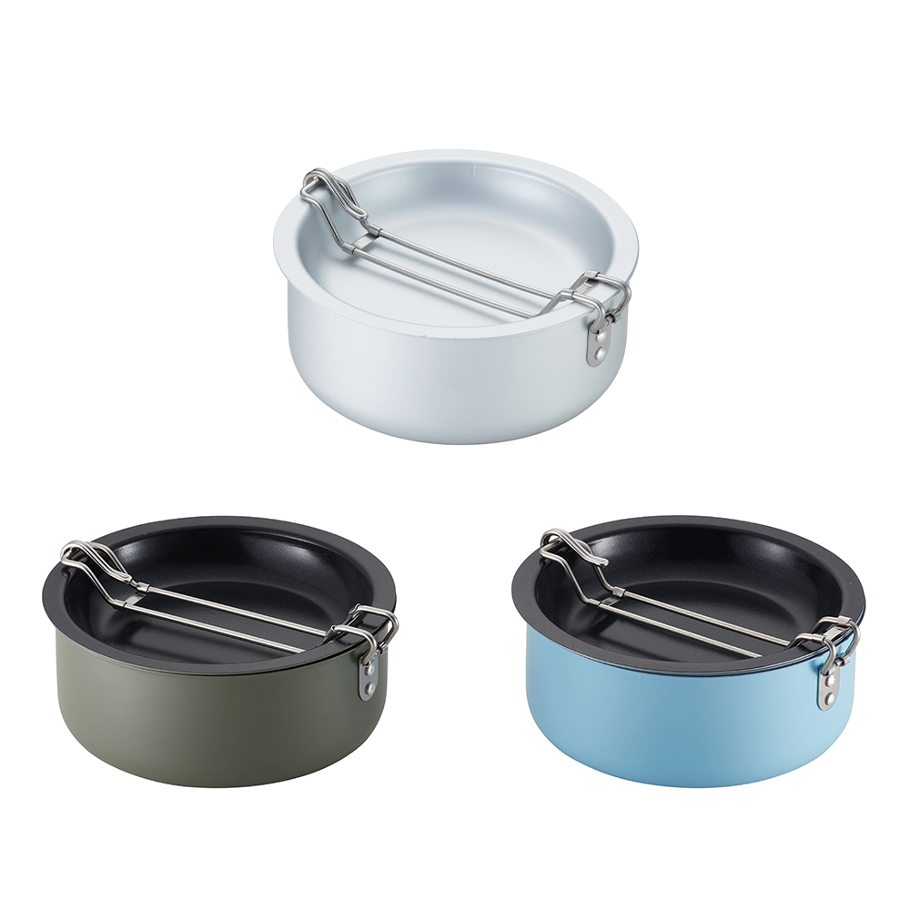 Factory Price Aluminum Mess Kit Outdoor Hiking Camping Cookware Set For 2-3 Persons