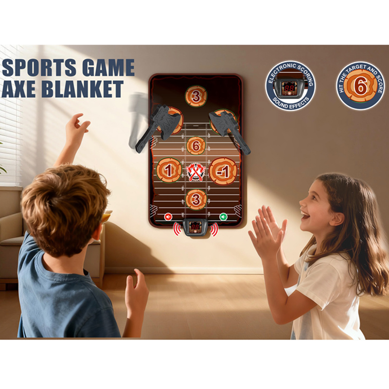 Plastic Kids Axe Throwing Target Set with Sound Effects Indoor or Outdoor Family Sports Game Toy